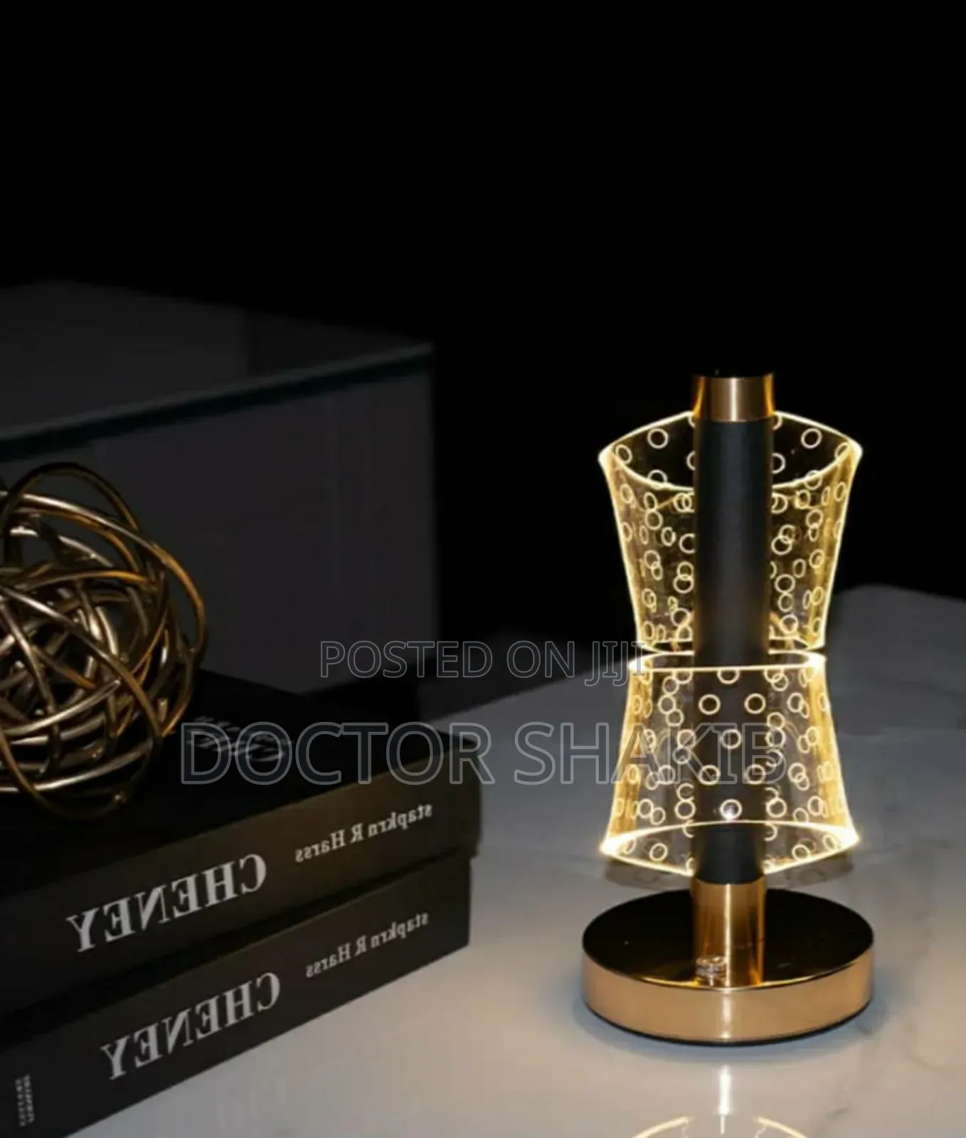Unique Nordic Simple Minimalist Rechargeable Golden Lamp