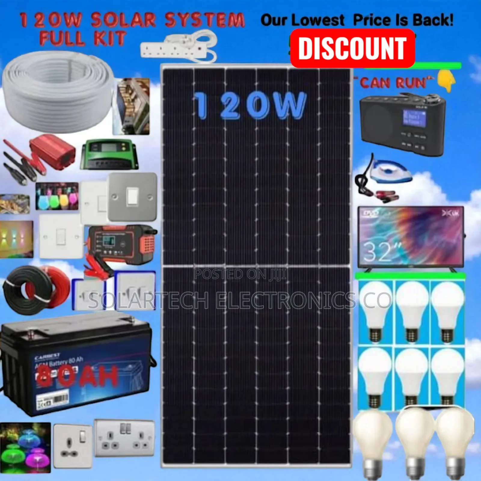 Affordable 120w Solar Kit / Power Your Home Anywhere