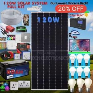 Go Green With Our 120w Solar System Full Kit 20% Off