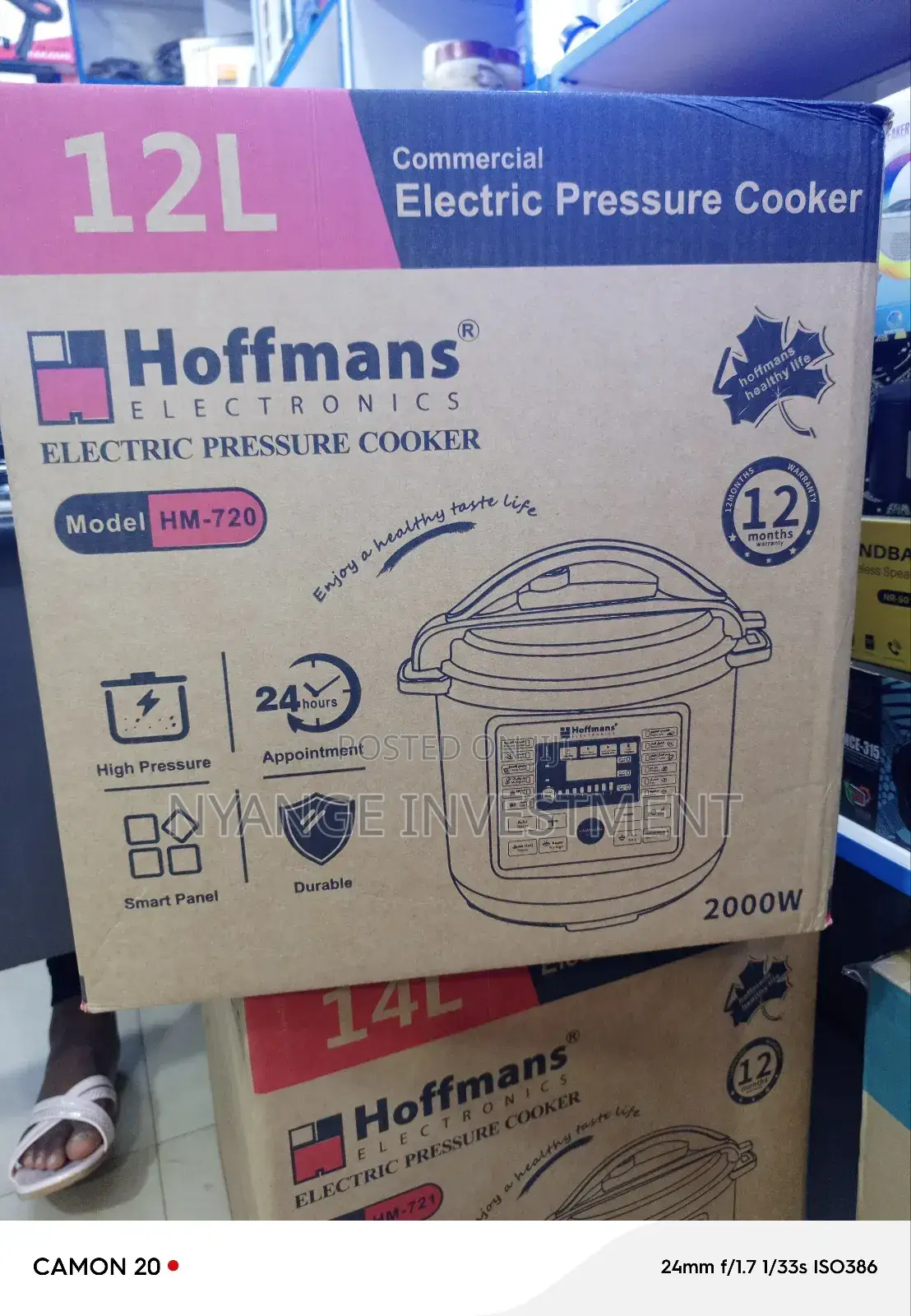Hoffman 12l Pressure Cooker Model Hm-720