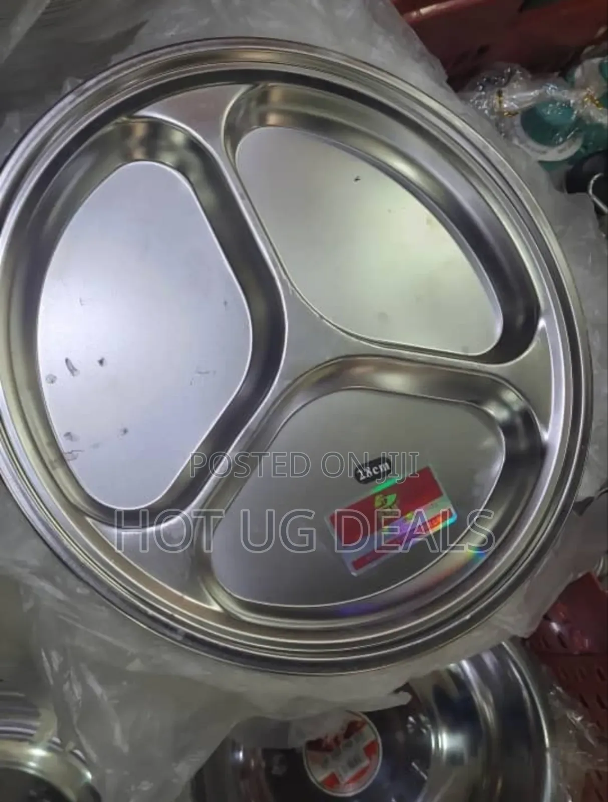 6pcs Strong Stainless Steel Circular Partition Plate -silver