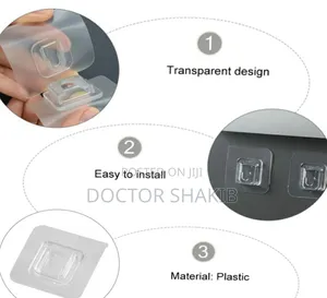 Brand New 2pcs Double-Sided Adhesive Wall Hooks
