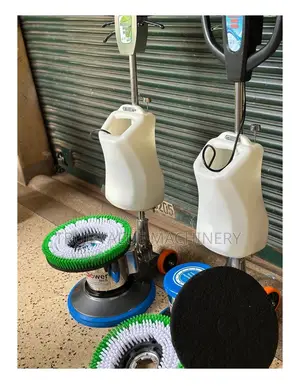 Electric Push Floor Scrubber + Brushes