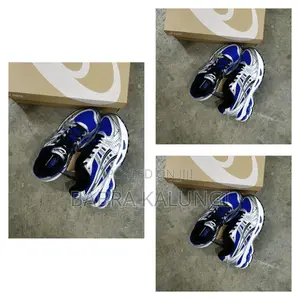 Asics Trainers Blue Silver