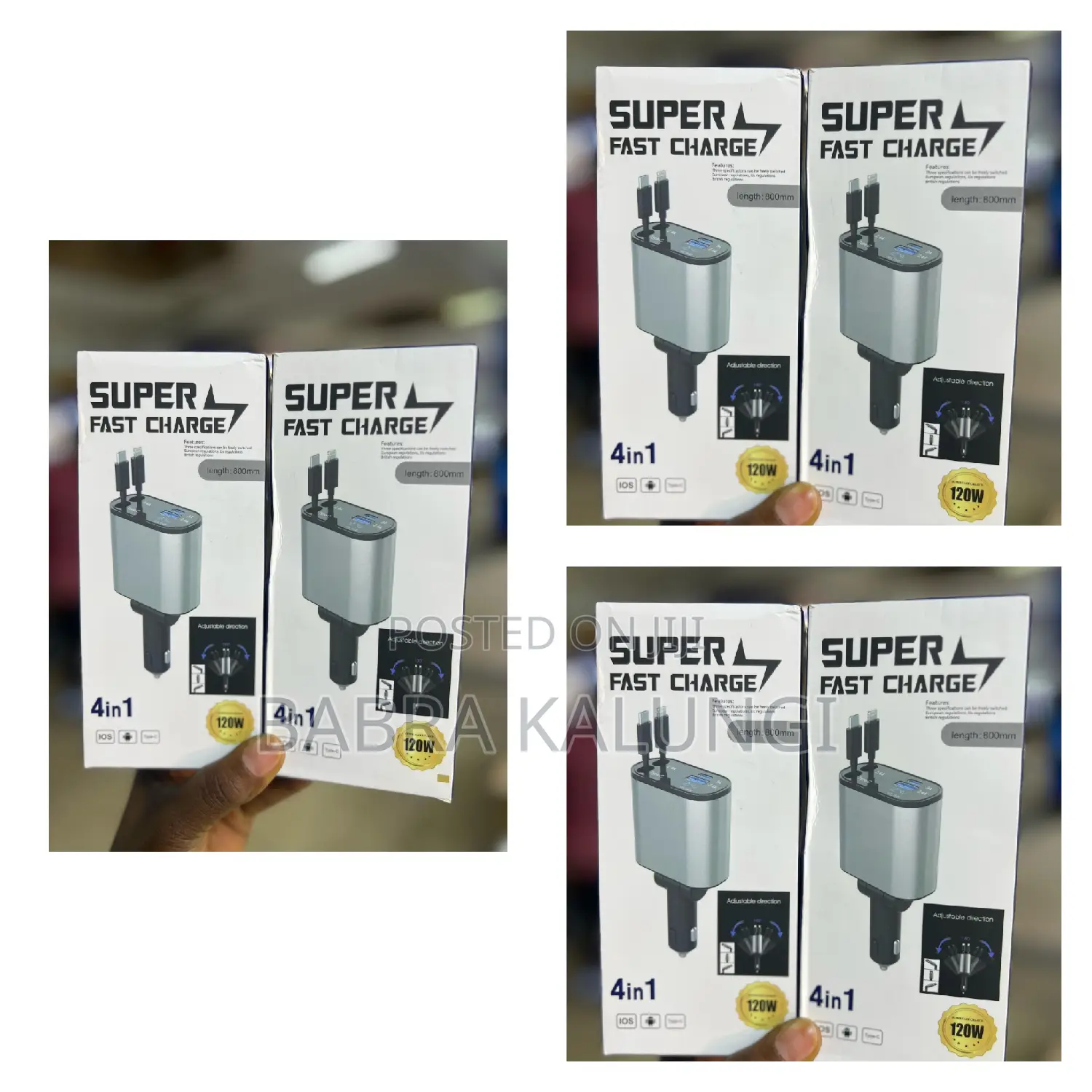 4 in 1 120w Fast Charger