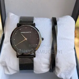 Hannah Martin Black Casual Watch With Black Display