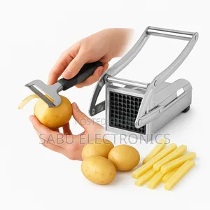 Premium Potato Peeler + Stainless Steel Chips Cutter Combo