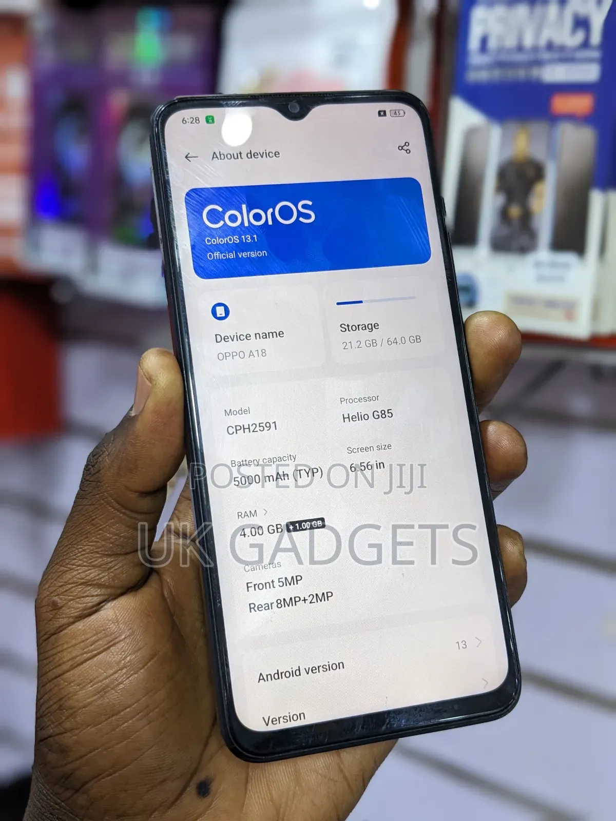 Oppo A18 64 GB Black