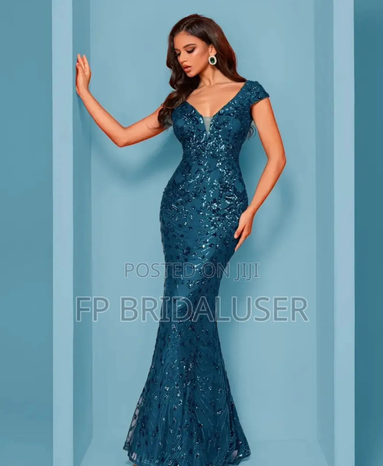 Bridesmaids Dresses for Hire Peacock Blue 4pcs