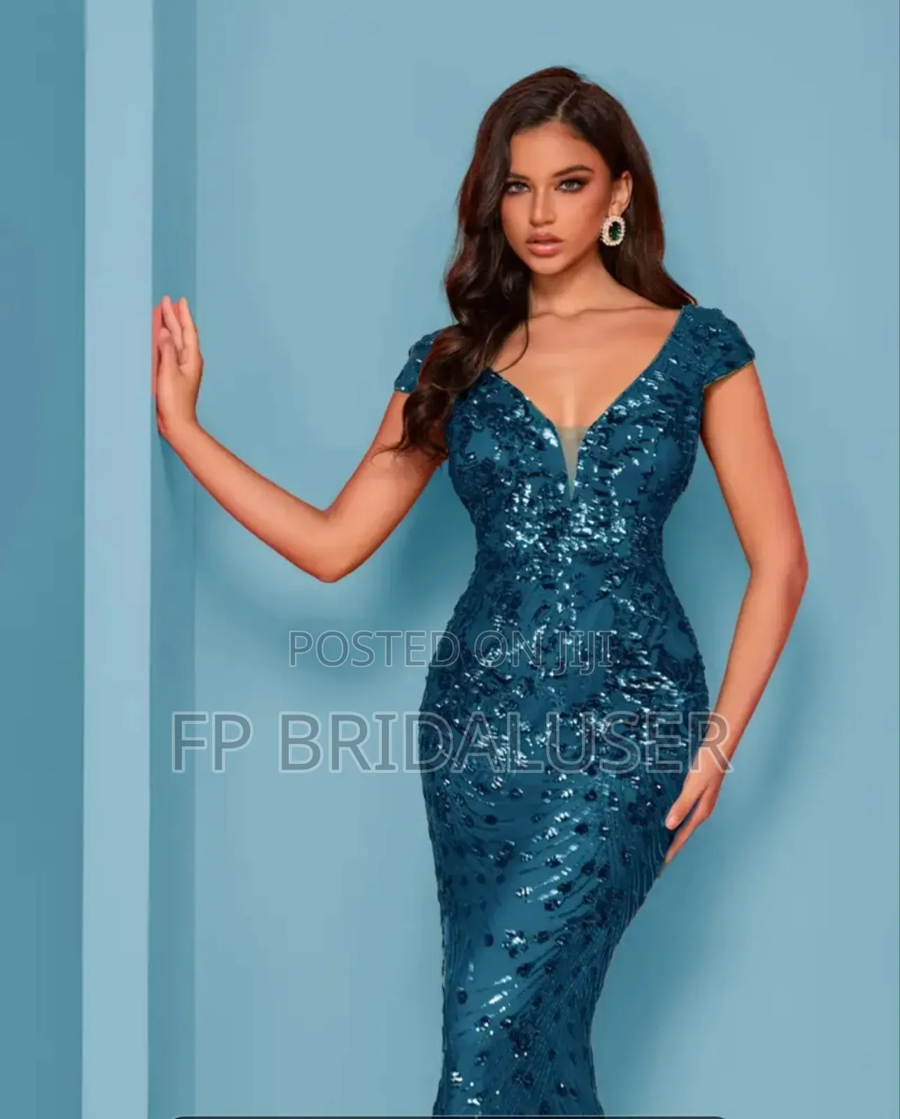 Bridesmaids Dresses for Hire Peacock Blue 4pcs
