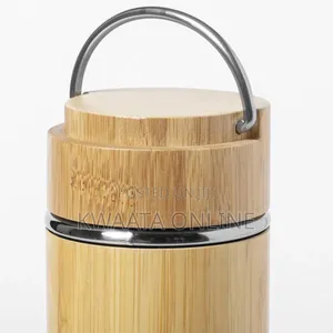 Bamboo Thermos Bottle,304 Stainless Steel Flask-500ml