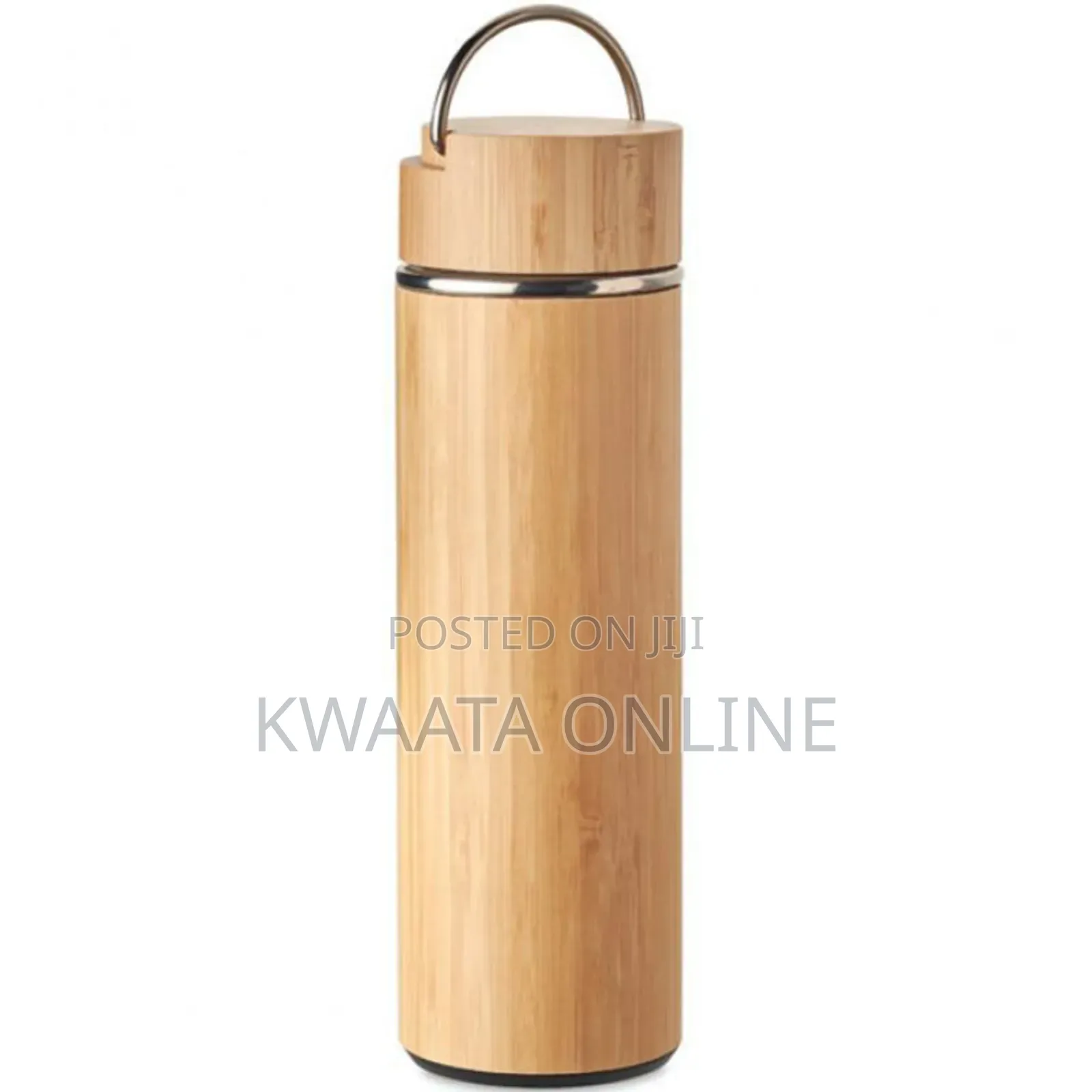 Bamboo Thermos Bottle,304 Stainless Steel Flask-500ml