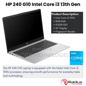 New Laptop HP 250 G10 8GB Intel Core i3 SSD 500GB