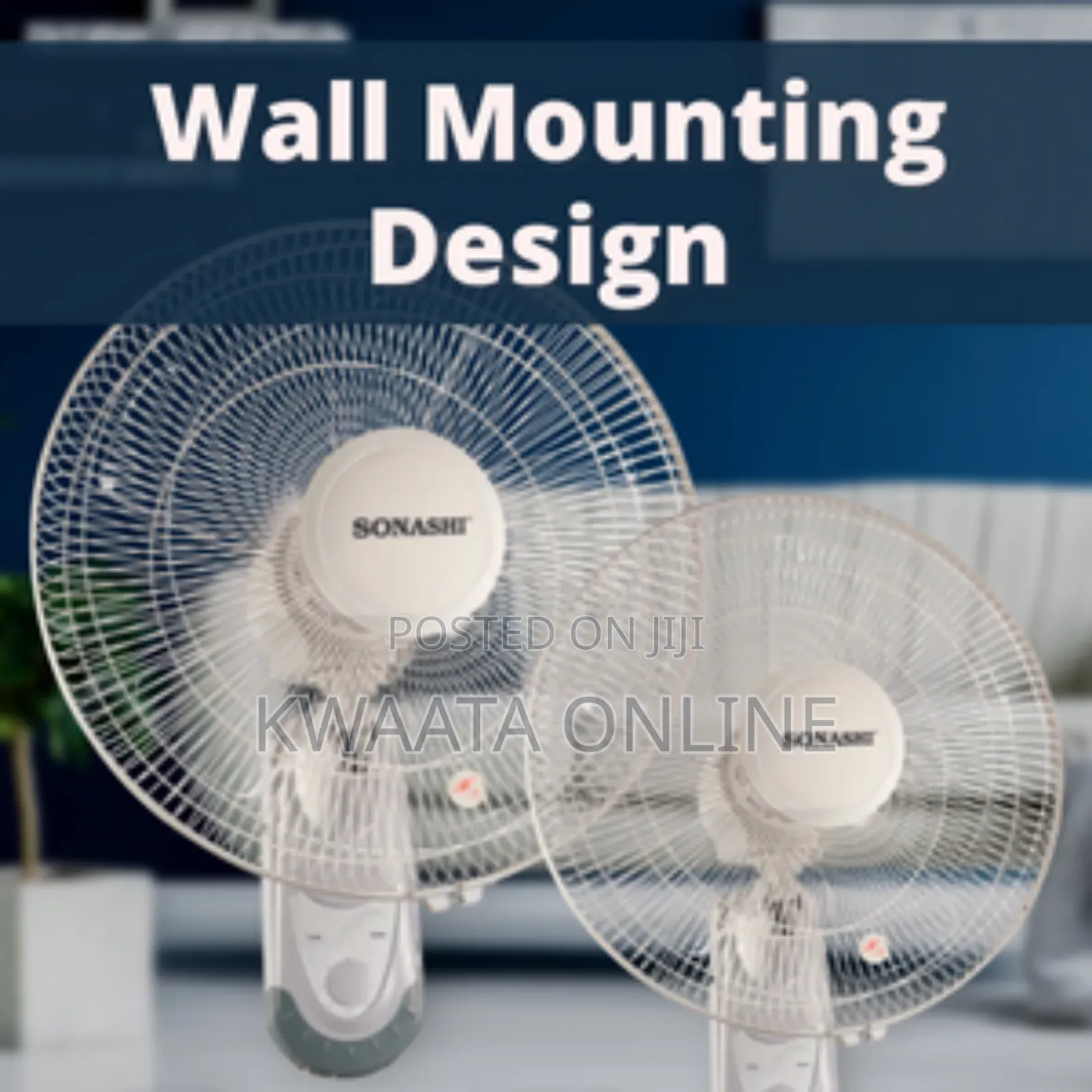 16in Sonashi Sf-8029w Wall Hanging Fan, Double String Switch