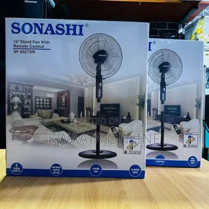 16inch Sonashi Stand Fan [Black] With Remote Control