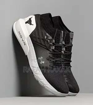 New Black/White Under Armour Hovr Project Rock 2 Sneaker