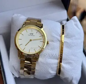 Original Gold/White Face Daniel Wellington Watch & A Bangle