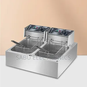 Commercial Double Tank Deep Fryer – 12l Stainless Steel