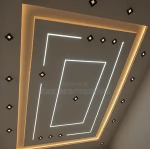 Gypsum Ceiling With Circular Lights