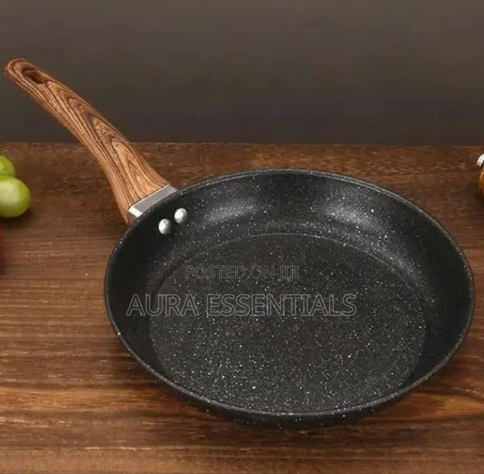 26cm Granite Eco Friendly Frying Pan With Wood Handle