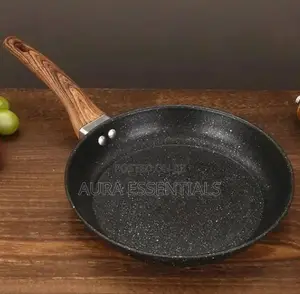 26cm Granite Eco Friendly Frying Pan With Wood Handle