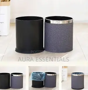 Cylindrical Trash Bin
