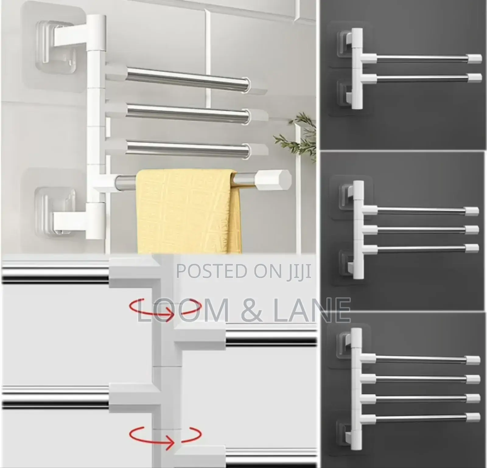 Punch Free Towel Bar Holder