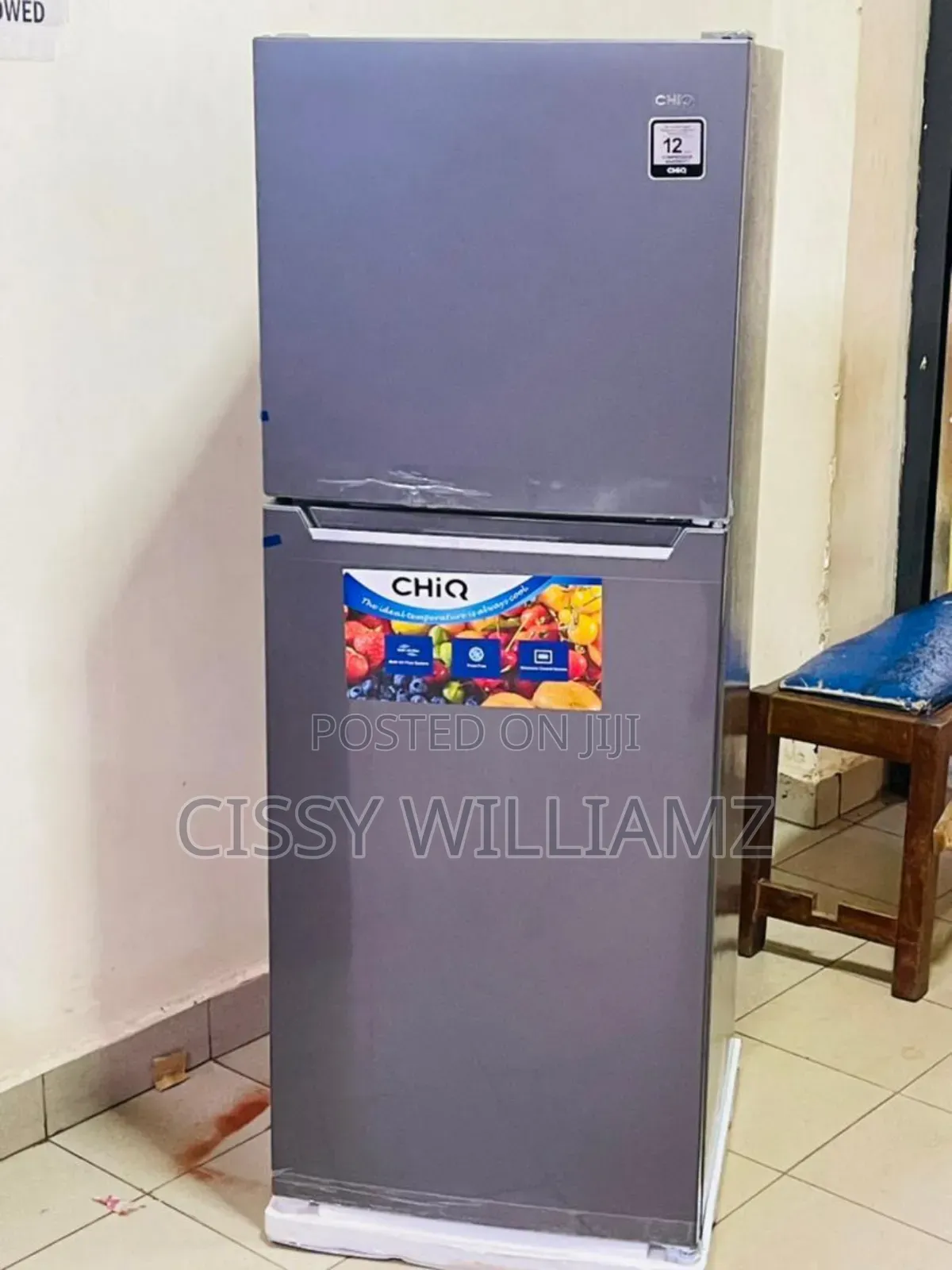Chiq 260l Double Door Fridge - Frost Free