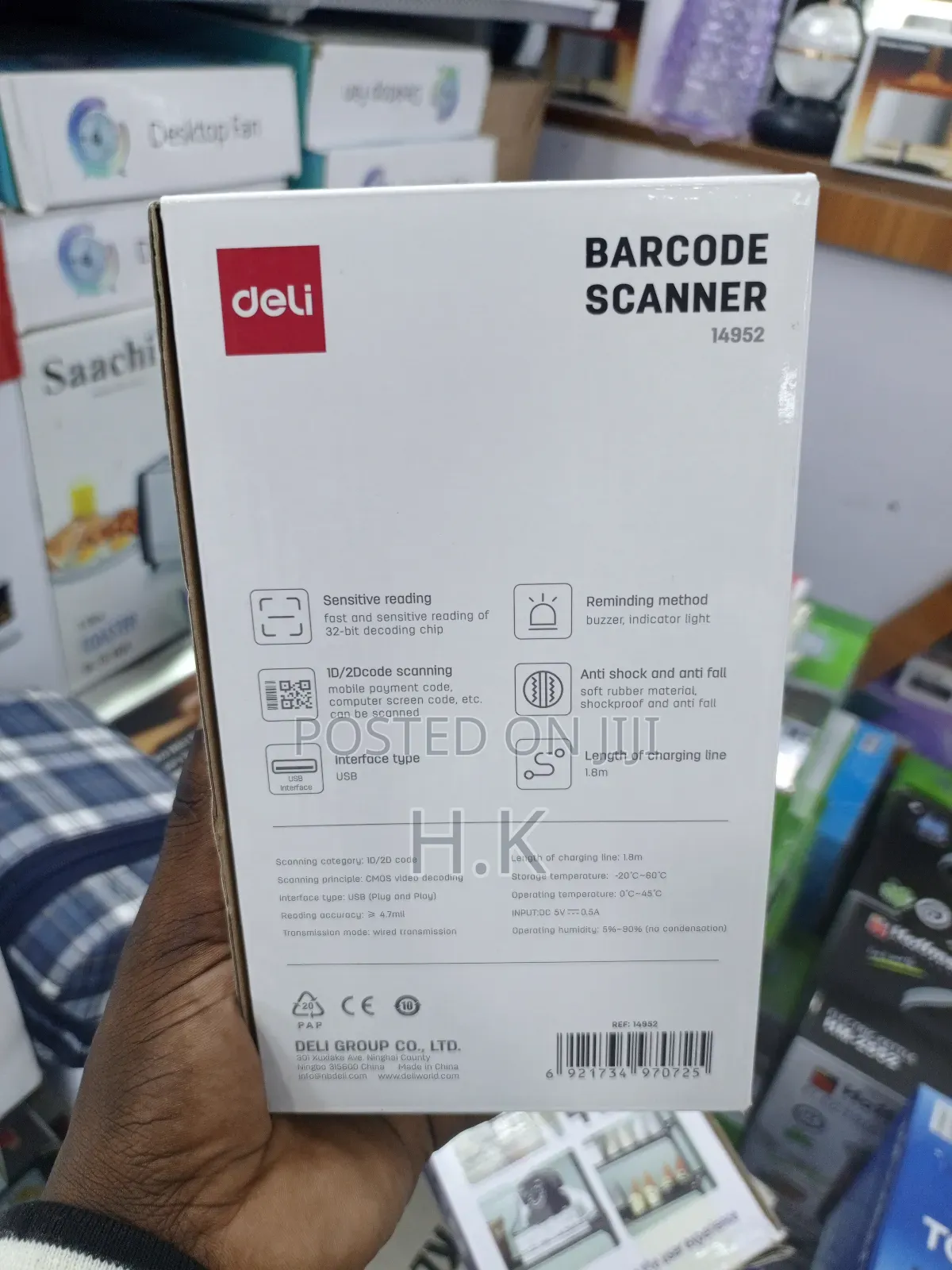 Deli E14952 Barcode Scanner.