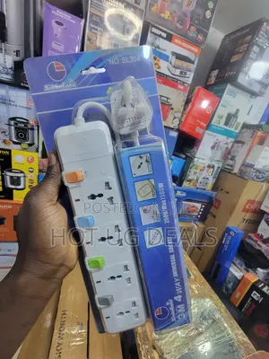 Simbaland 4way 3m Cable Universal Socket Extension - White