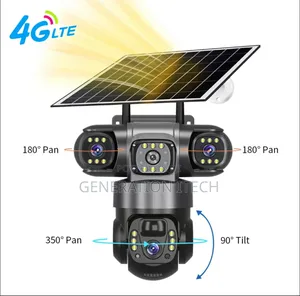 Triple Lens 4g Solar Camera - 10x Zoom- 12mp- Motion Sensor