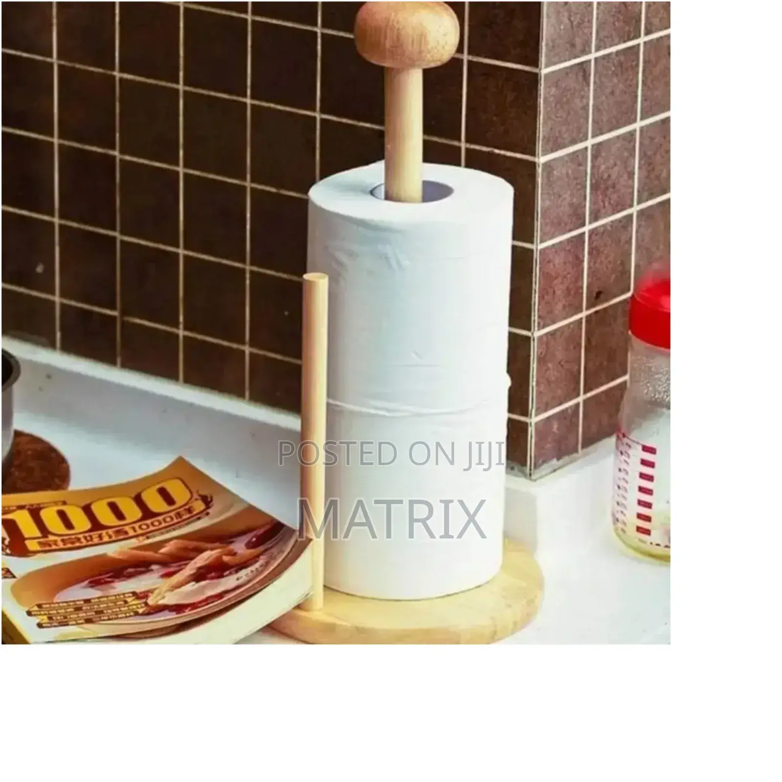 Bamboo Kitchen Tissue Holder/ Toilet Paper Holder