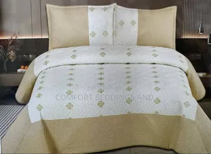 Cotton Bedspread/ Bedcover Brown