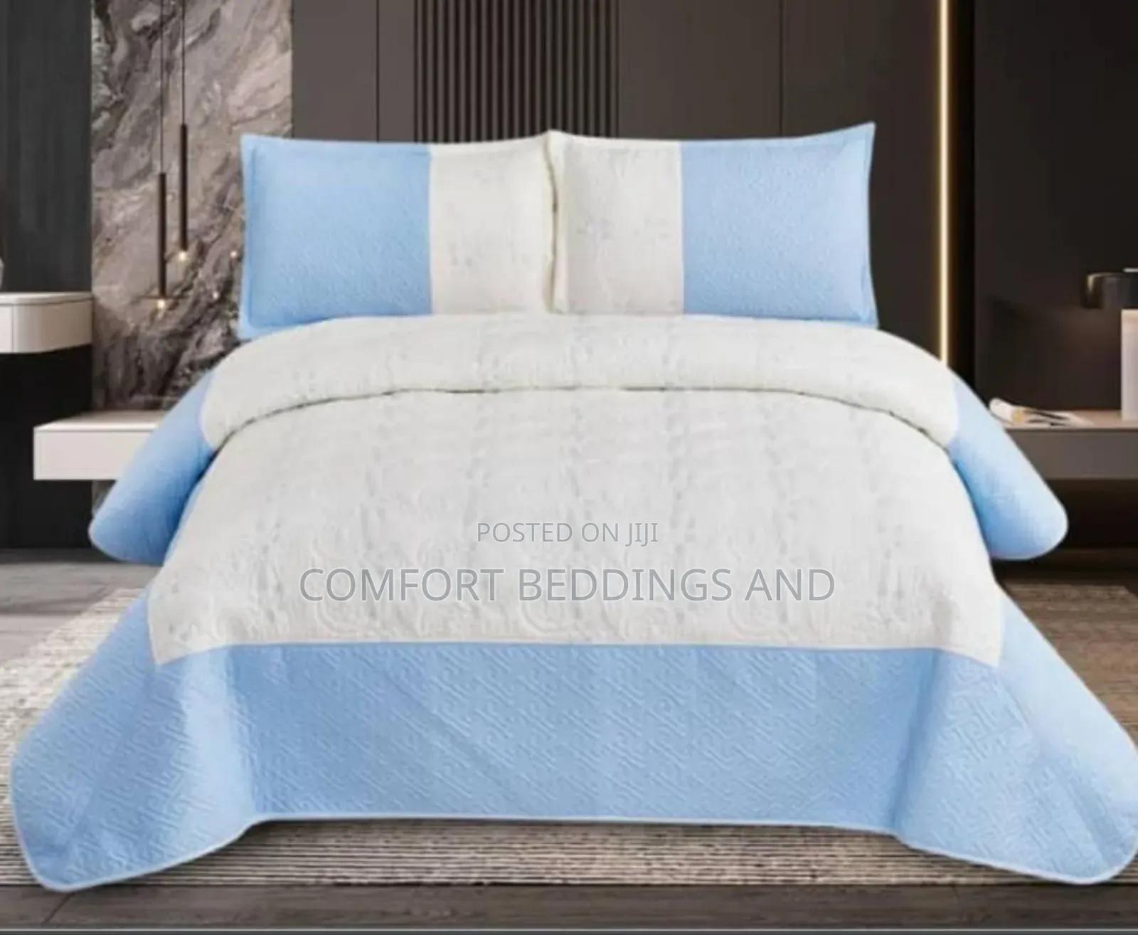 Cotton Bedspread/ Bedcover Blue