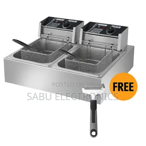 Double 12l Deep Fryer + Free Potato Peeler – Heavy Duty