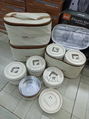 4 Piece Portable Insulated Lunch Boxes Containers With Bag