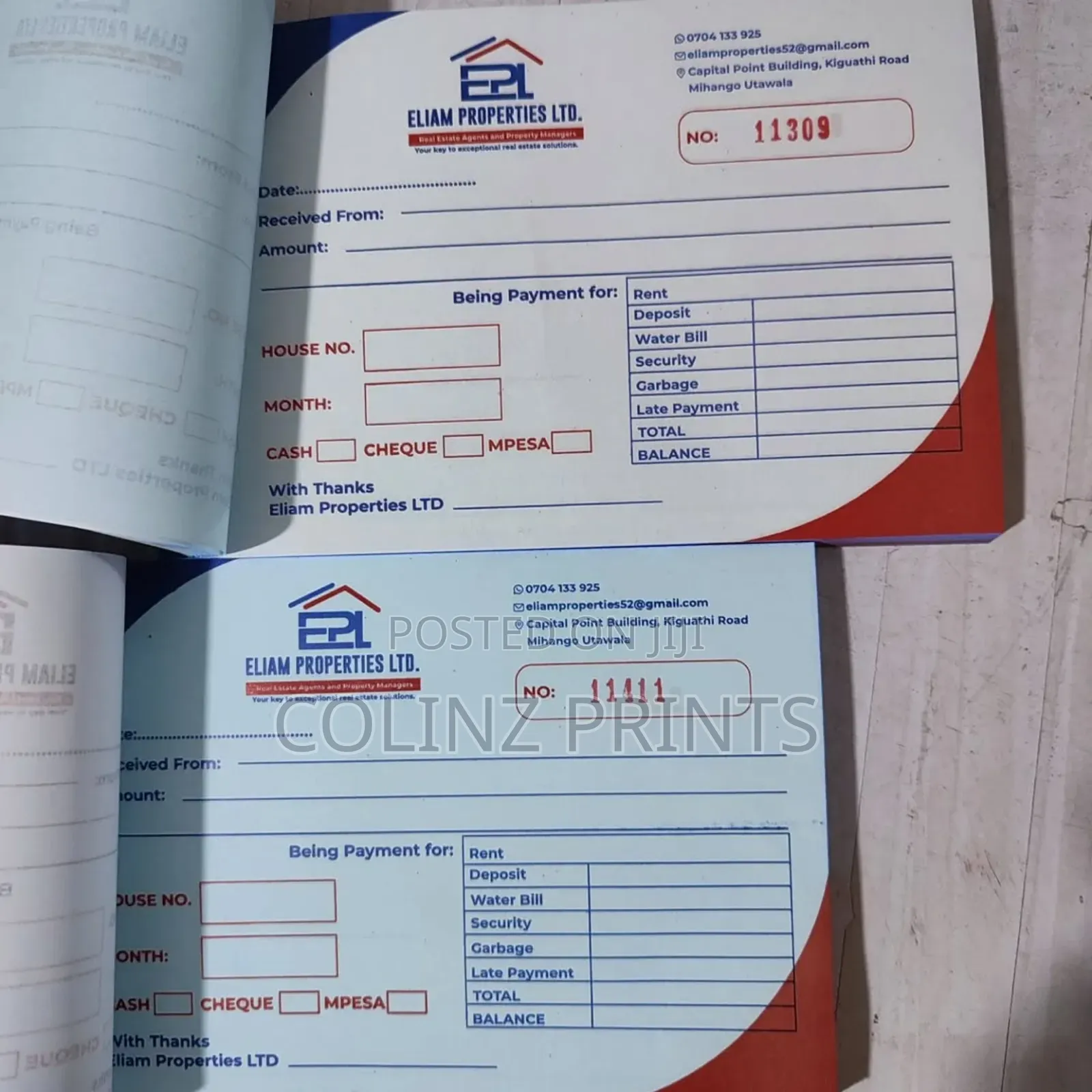 Bill Book Printing