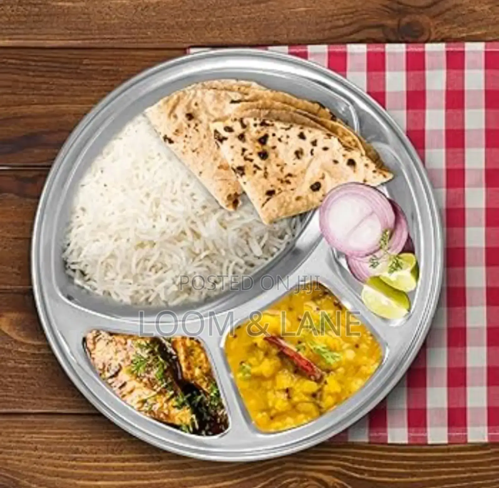 Stainless Steel Round Divided Dinner Plate