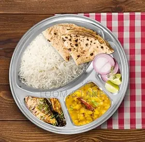 Stainless Steel Round Divided Dinner Plate