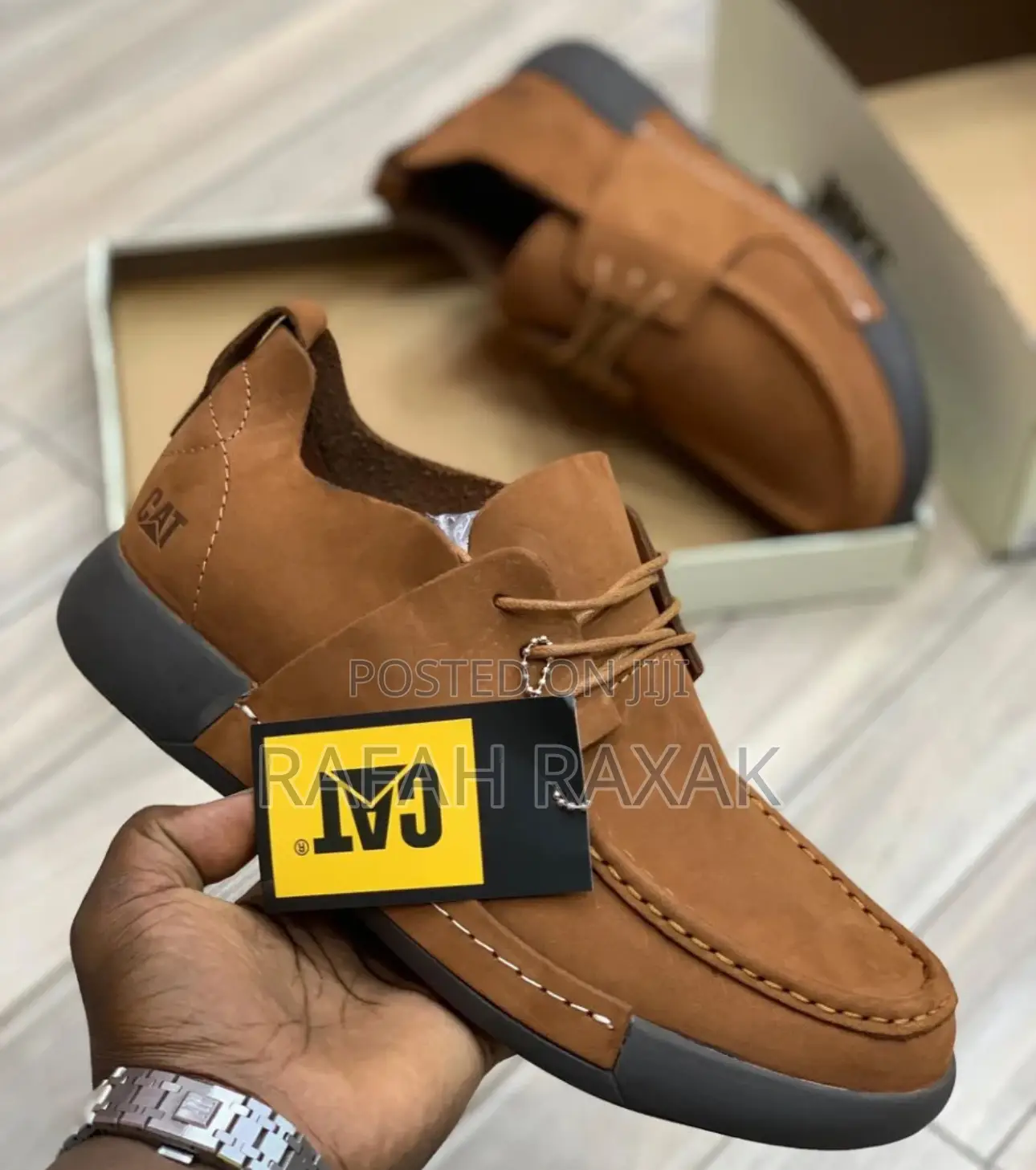 Original Men’S Brown Cat Casual Premium Leather Shoes