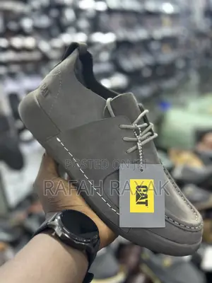 Original Men’S Grey Cat Casual Premium Leather Low Shoes