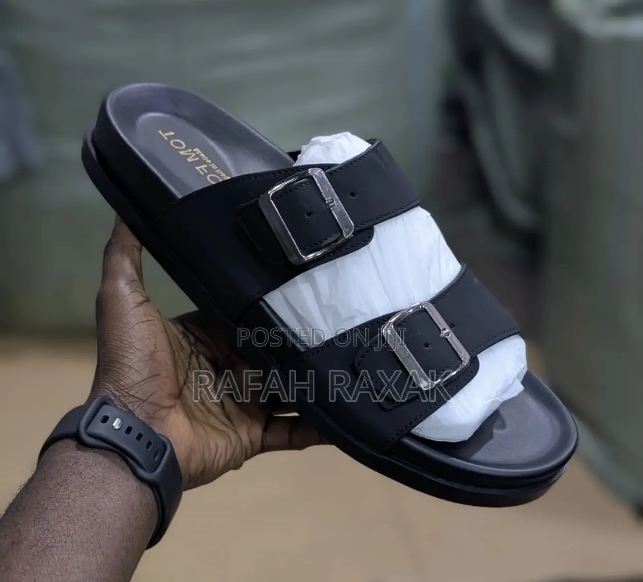 Original Black Tom Ford Double Strap Luxury Sandals