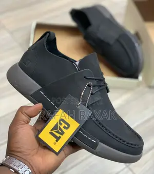Original Men’S Black Cat Casual Premium Leather Low Shoes