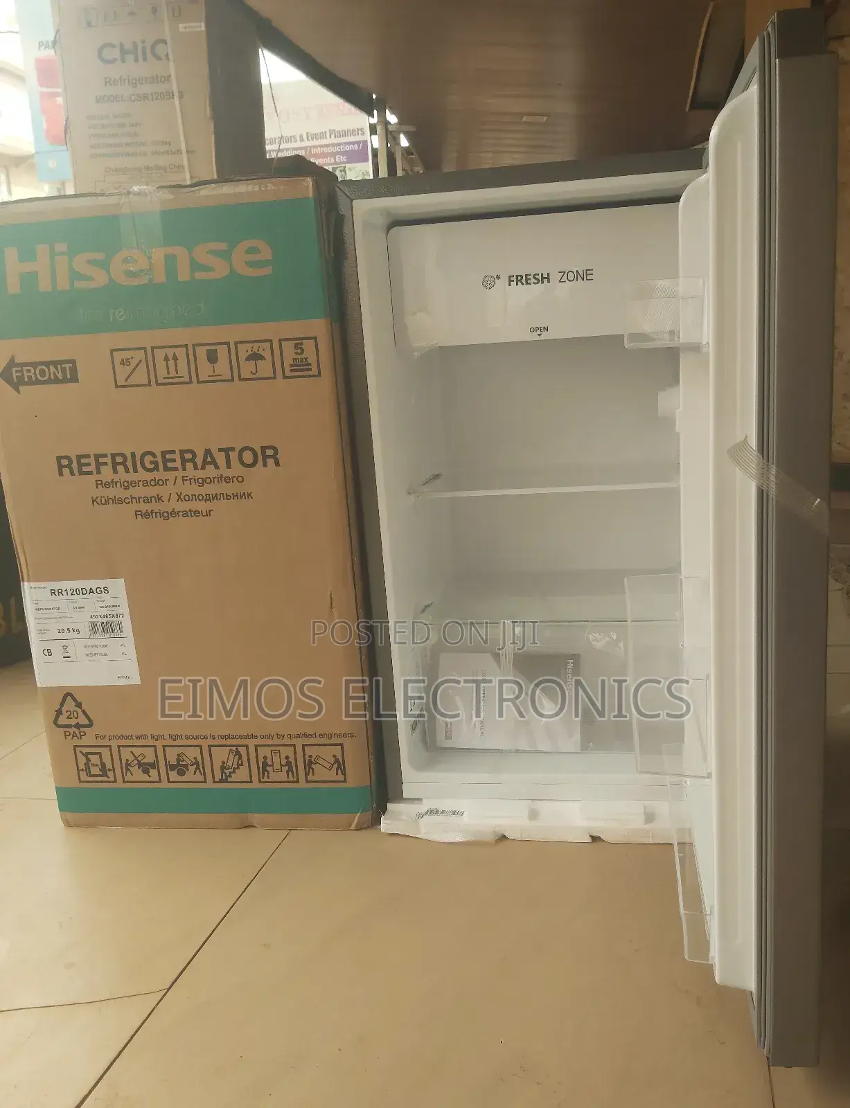 120 Litres Hisense Fridge Single Door With Top Freezer
