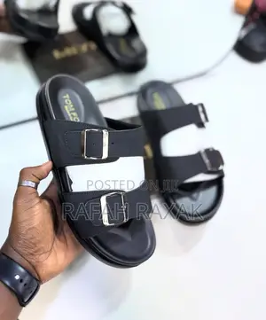 Men’S Black Tom Ford Double Strap Sandals