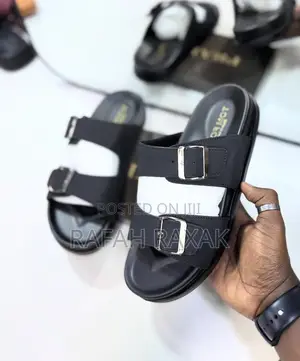 Men’S Black Tom Ford Double Strap Sandals