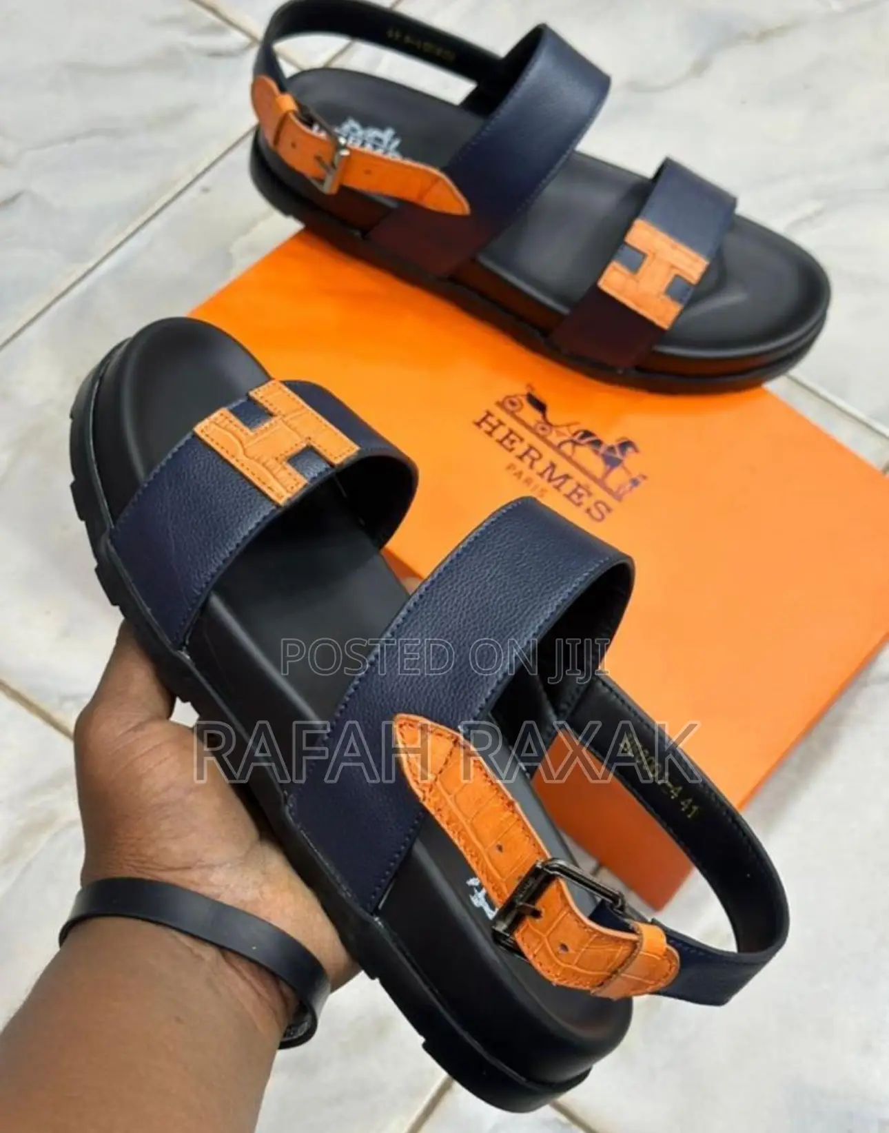Original Men’S Hermes Ankle Strap Luxury Sandals
