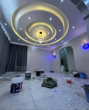 Gypsum Circle Ceiling for Living Room