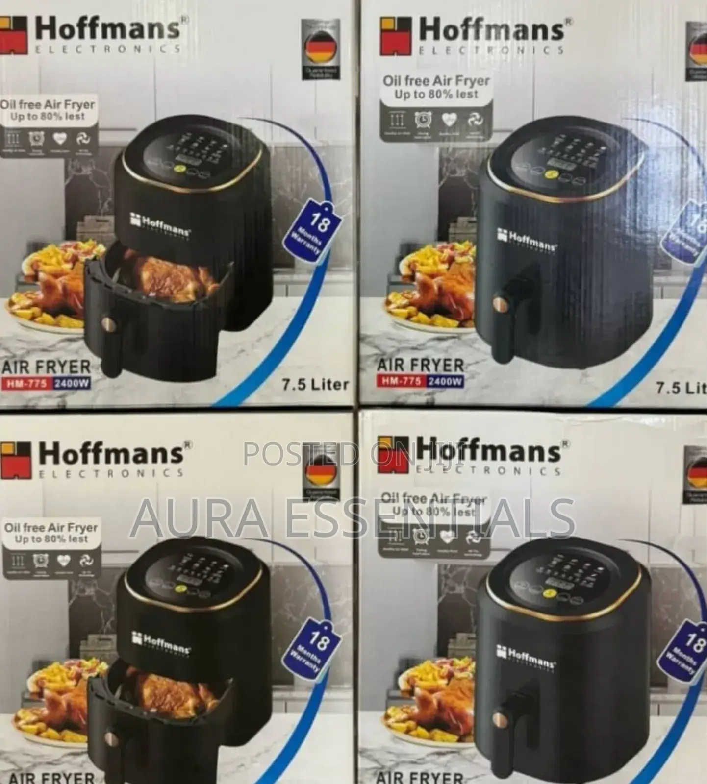 Hoffmans Electronics Hm-775 Air Fryers 2400w