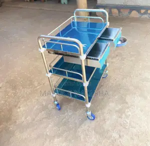 3 Shelves Treatment Trolley With 2 Drawers